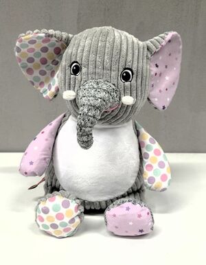 Kuscheltier Elefant Harlekin