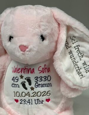 Kuscheltier Rosa Hase