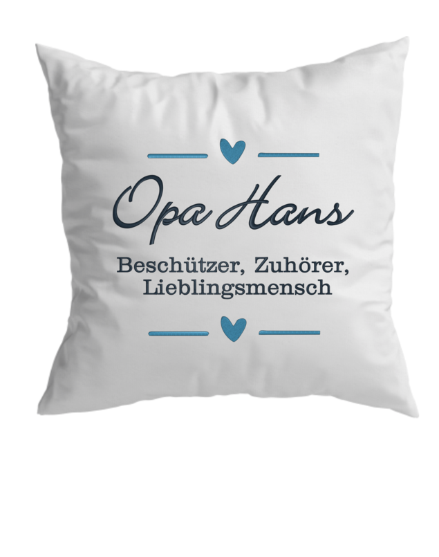 Kissen personalisiert mit Namen für Opa